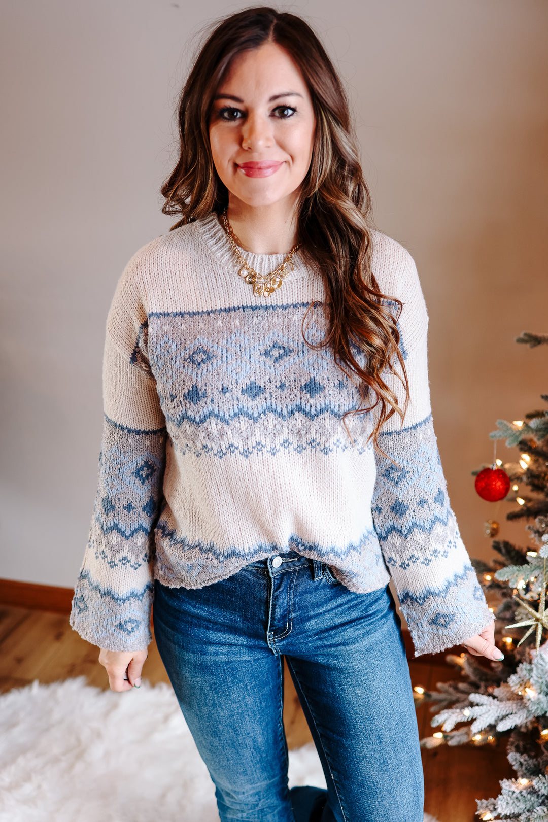 Emily Crewneck Sweater - Blue