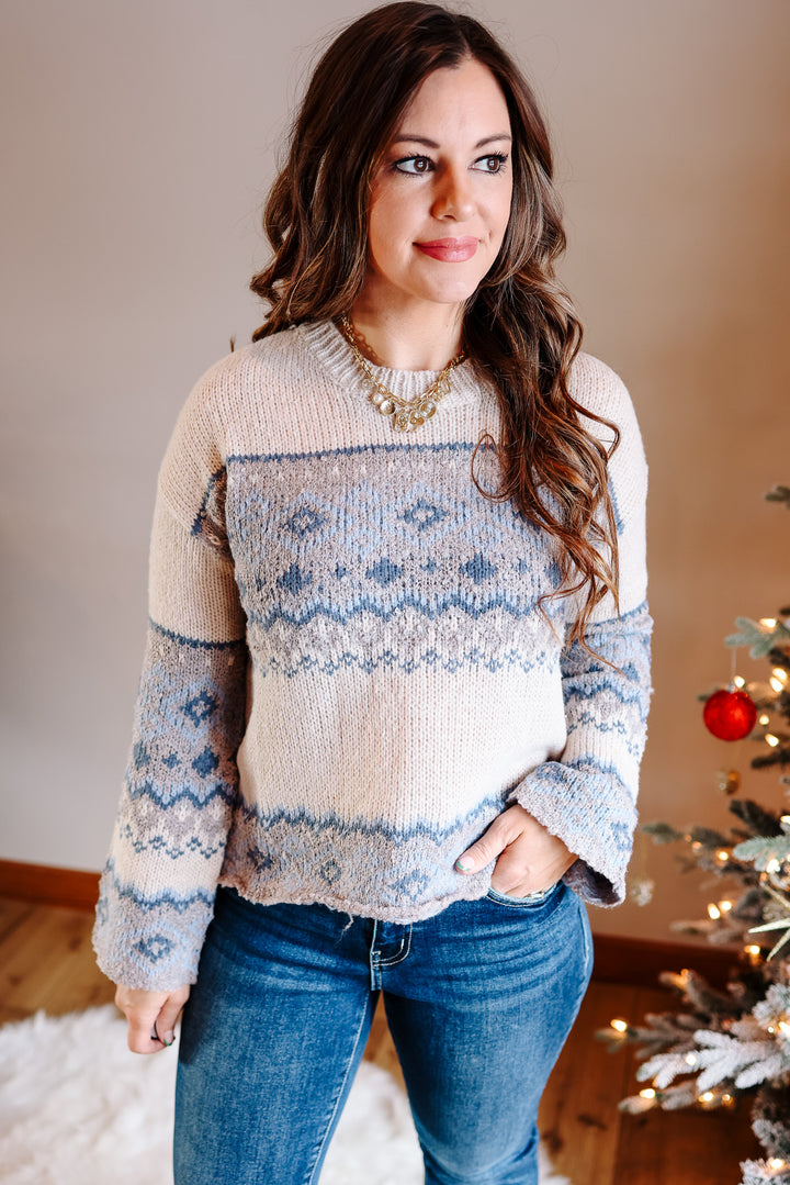 Emily Crewneck Sweater - Blue