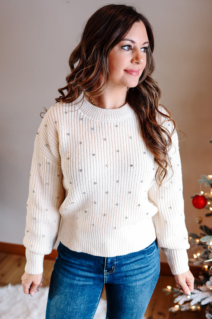 Mara Rhinestone Sweater - Ercu