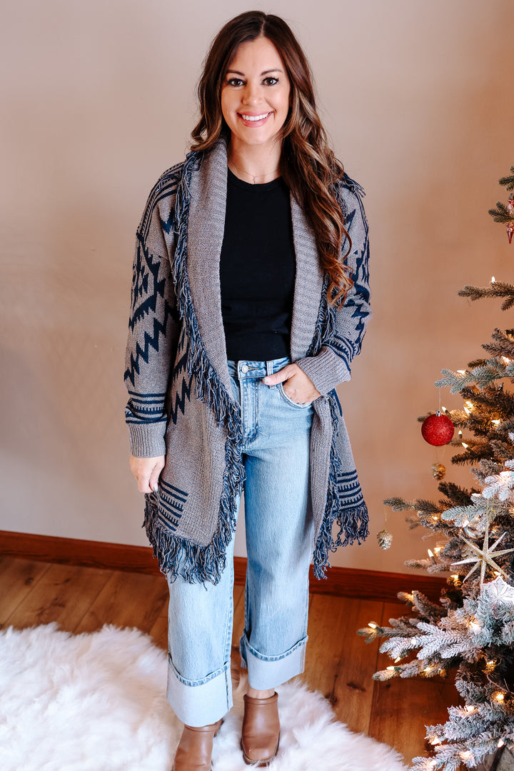 Freya Fringe Shawl Cardigan