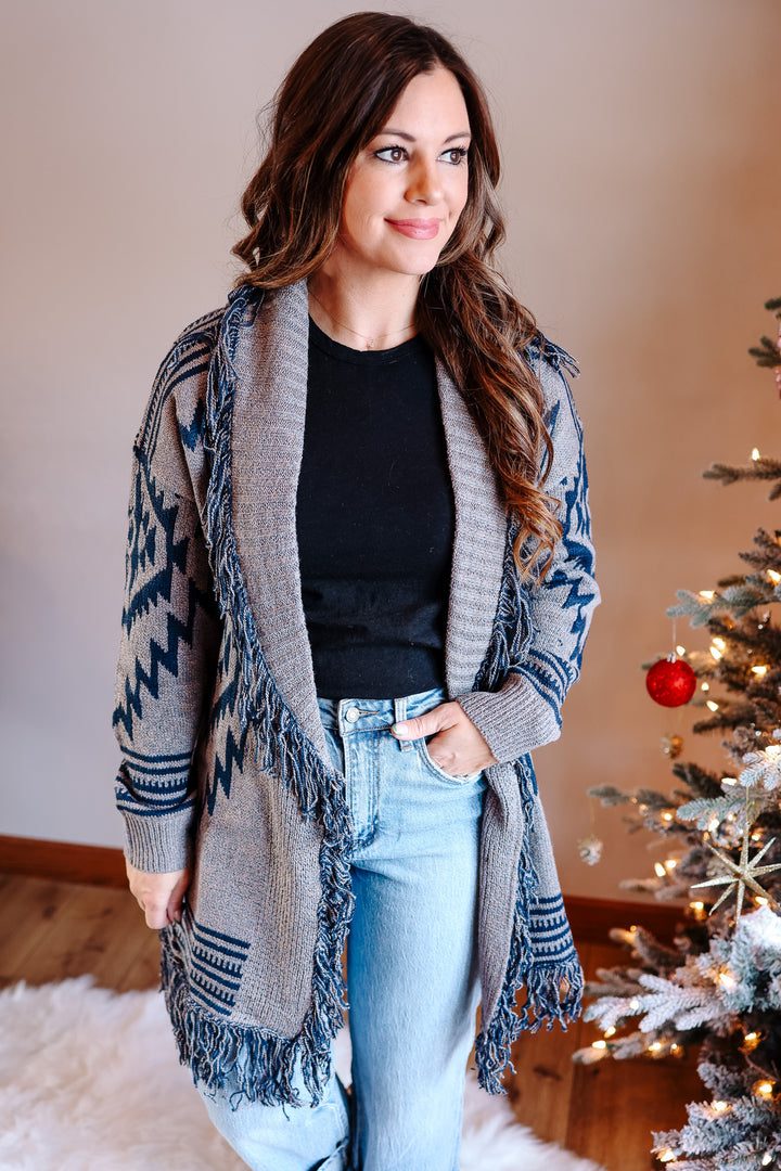 Freya Fringe Shawl Cardigan