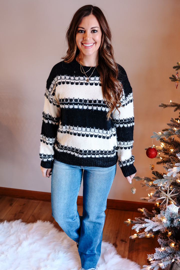 Raine Yarn Stripe Sweater