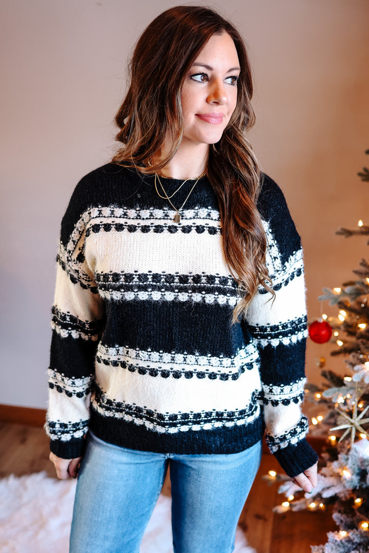 Raine Yarn Stripe Sweater