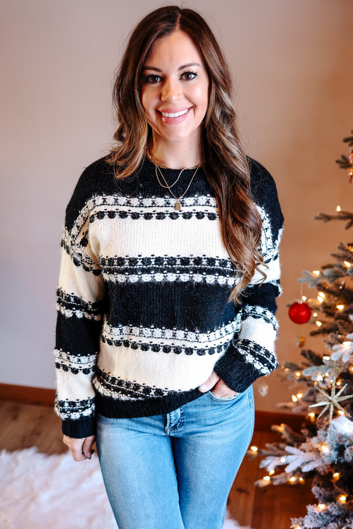 Raine Yarn Stripe Sweater