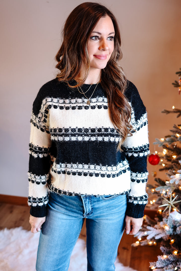 Raine Yarn Stripe Sweater