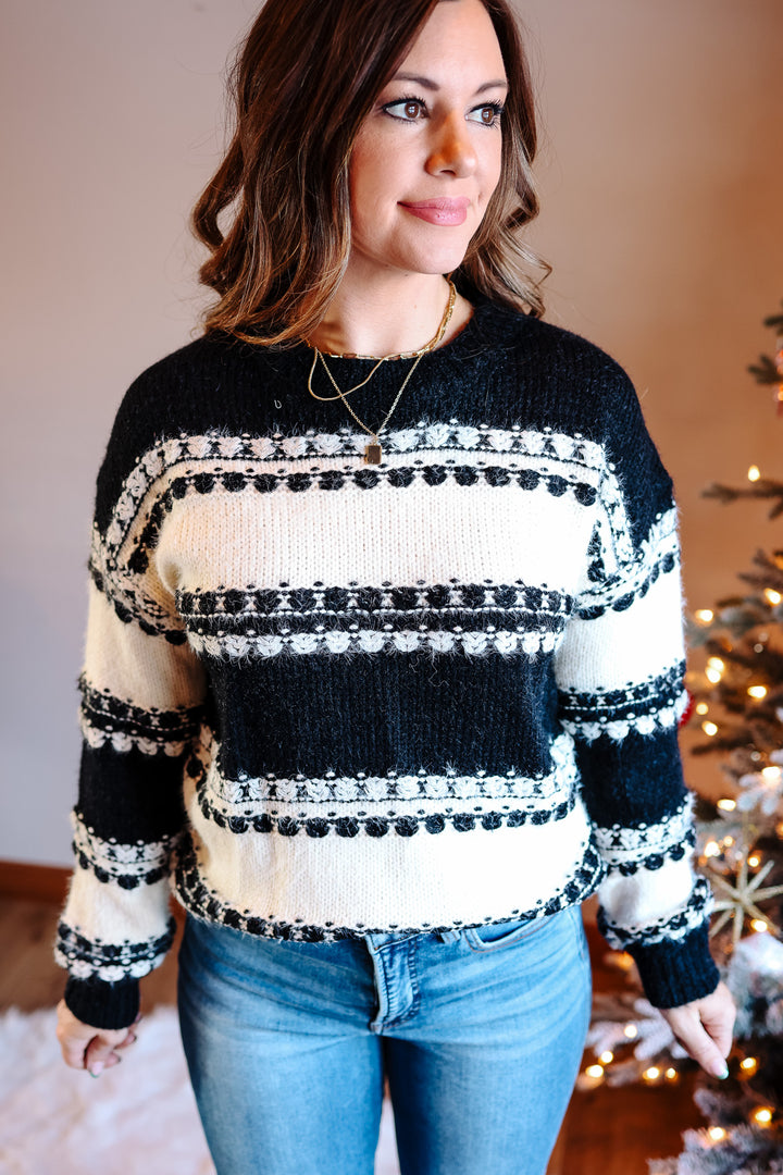 Raine Yarn Stripe Sweater