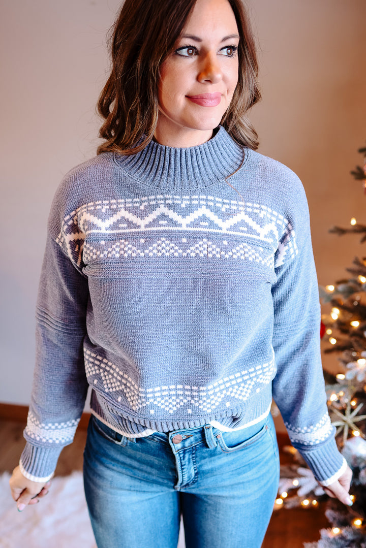 Willa Nordic Sweater - Blue