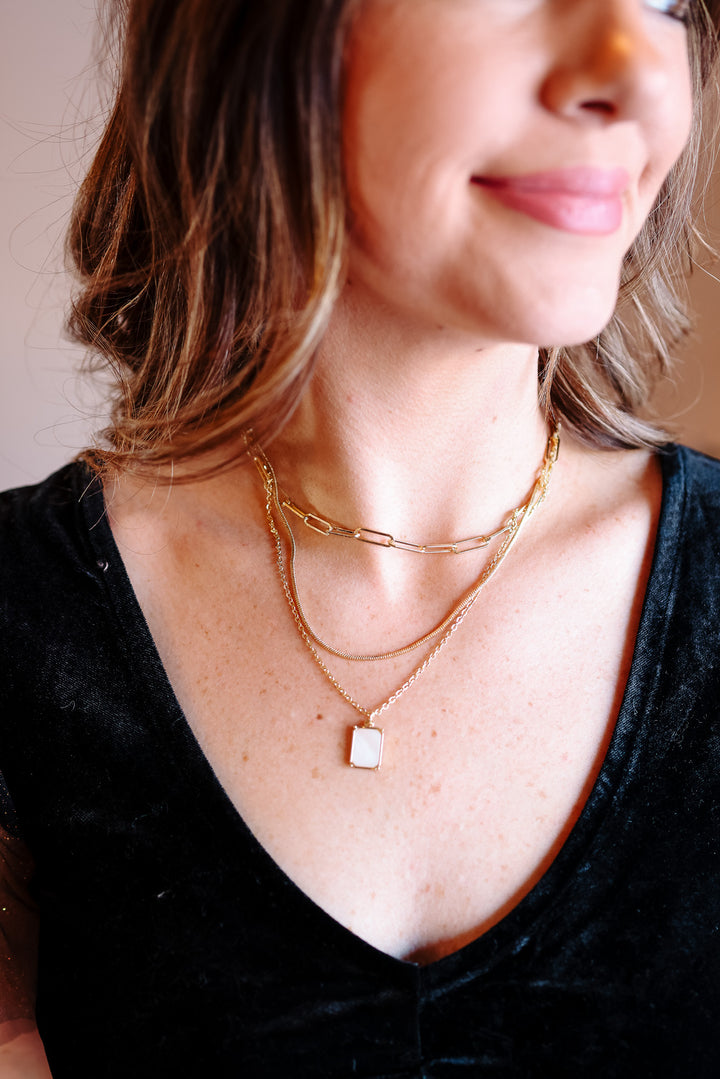 Brynlee Layered Pearl Necklace