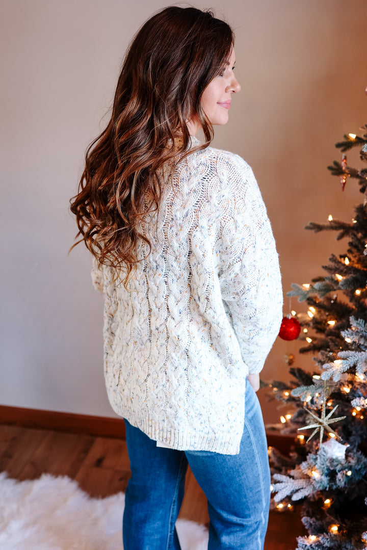 Juna Chunky Speckled Sweater - Blue