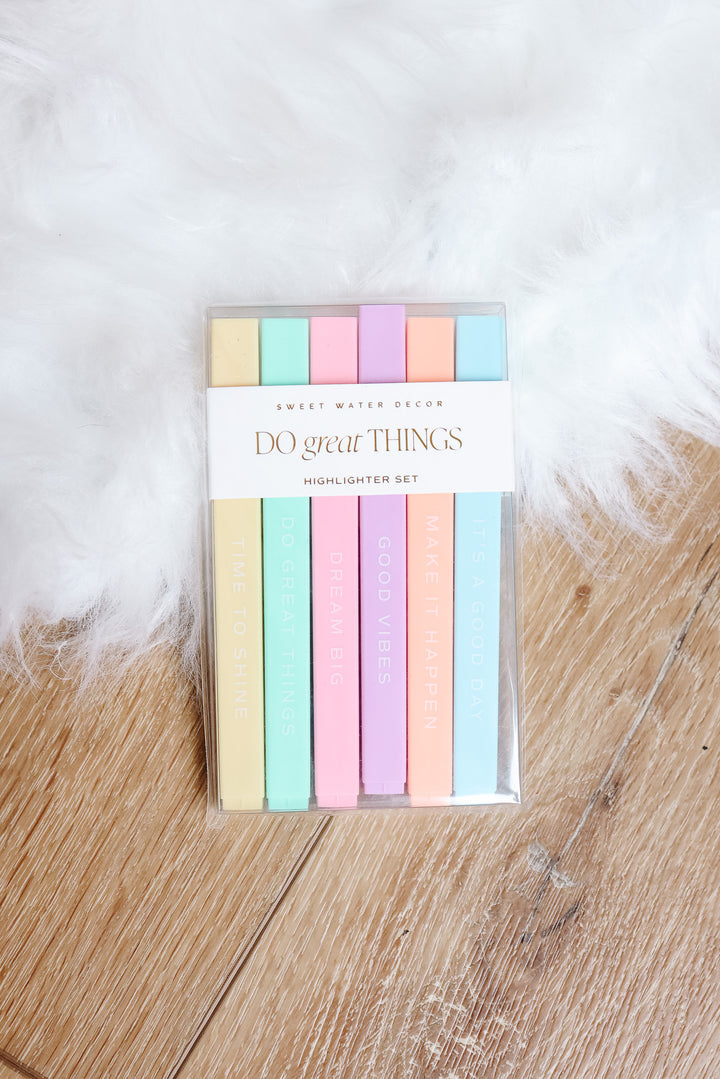 Do Great Things Highlighter Set - Stationery Set