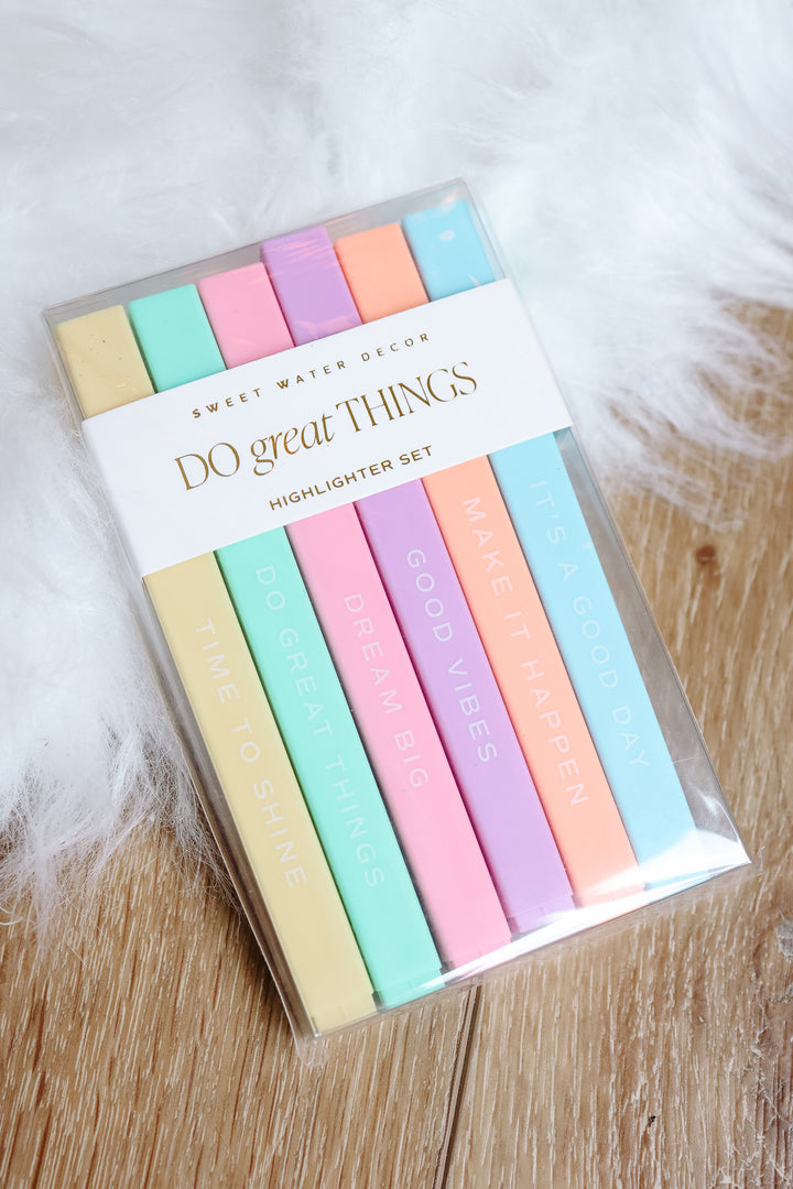 Do Great Things Highlighter Set - Stationery Set