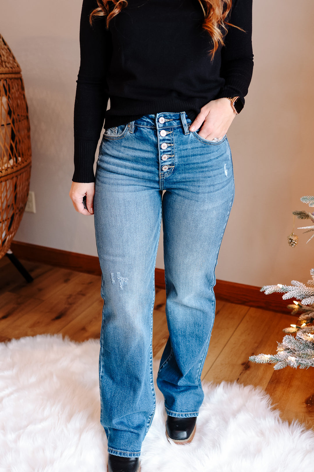 KANCAN: Noa High Rise Comfort 90's Flare Jeans