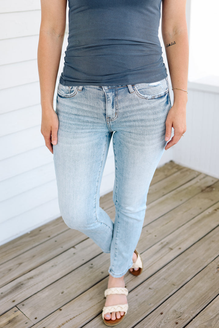 LOVERVET: Rue Mid Rise Cropped Jeans