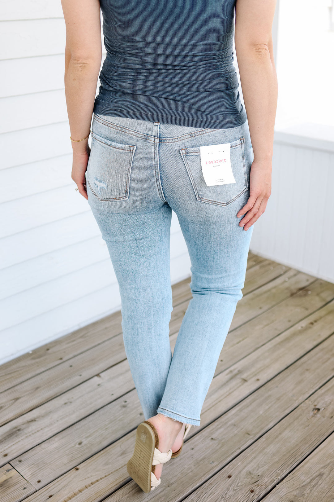 LOVERVET: Rue Mid Rise Cropped Jeans