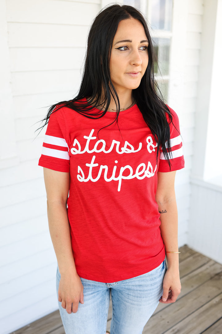 Stars & Stripes Varisty Tee