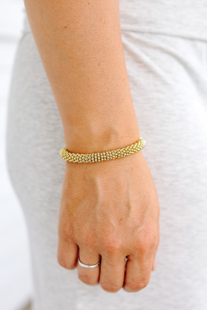 Independence Gold Beaded Bracelet