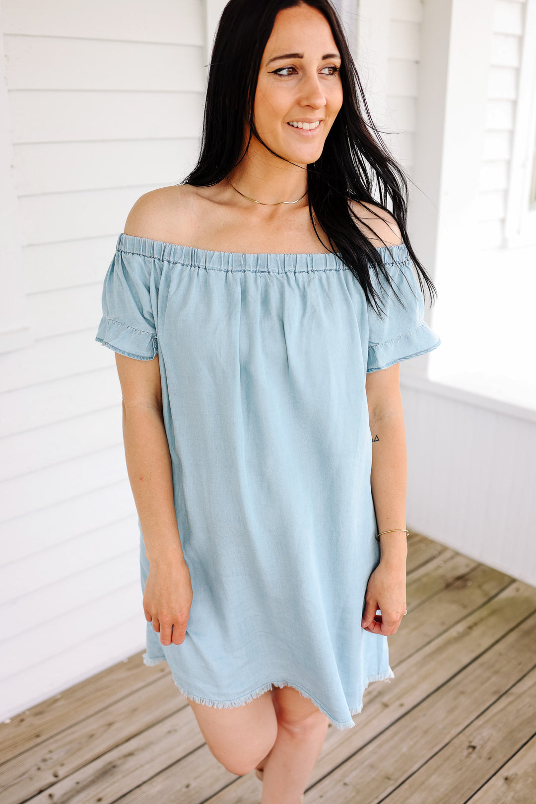 Grace Off-The-Shoulder Tencel Dress