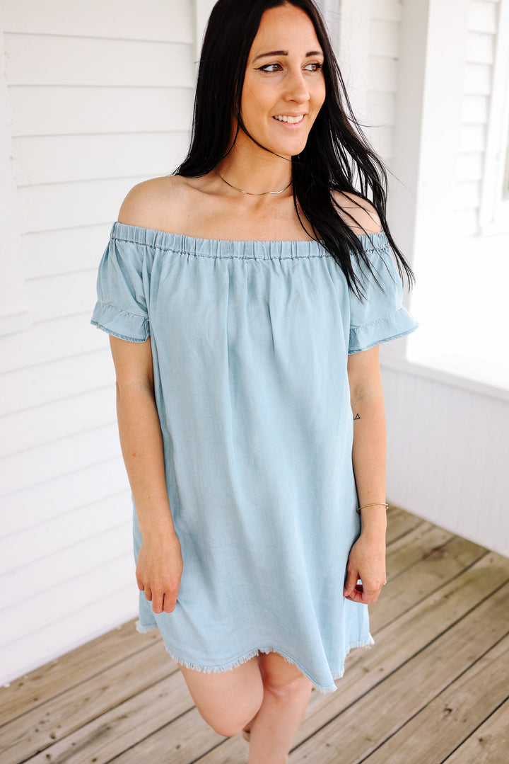 Grace Off-The-Shoulder Tencel Dress