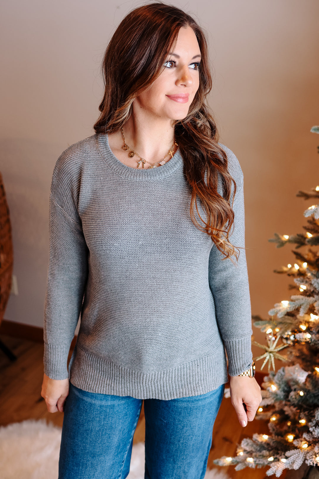 Kick Back Sweater - Heather Grey