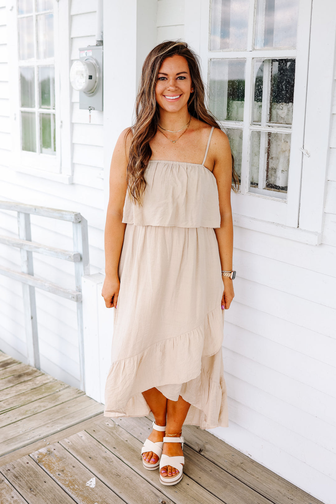 Maddie Hi-Low Dress - Champagne