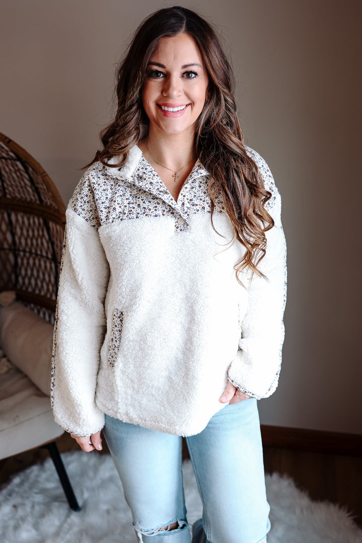 Sofie Floral Fleece Pullover