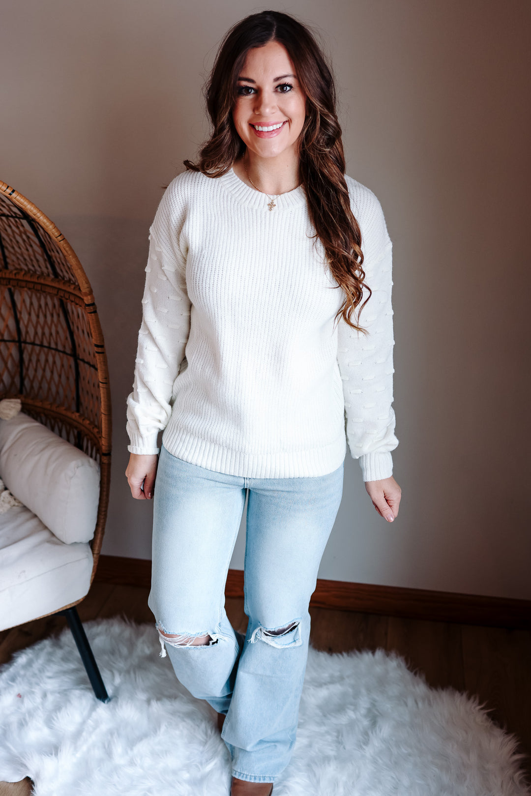 Margo Texture Sleeve Sweater