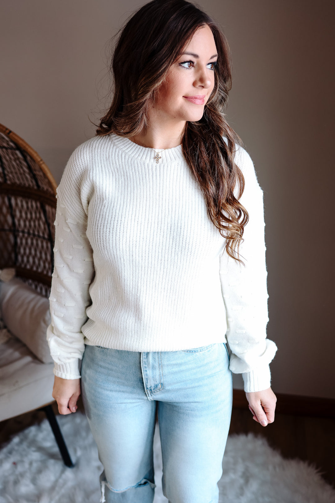 Margo Texture Sleeve Sweater