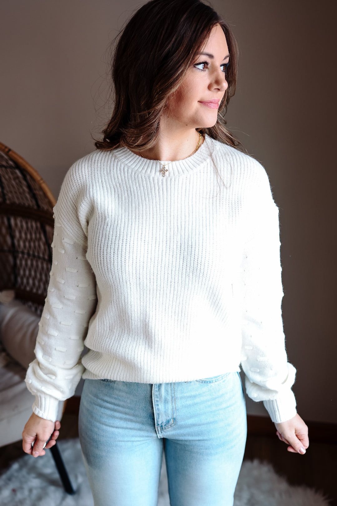 Margo Texture Sleeve Sweater