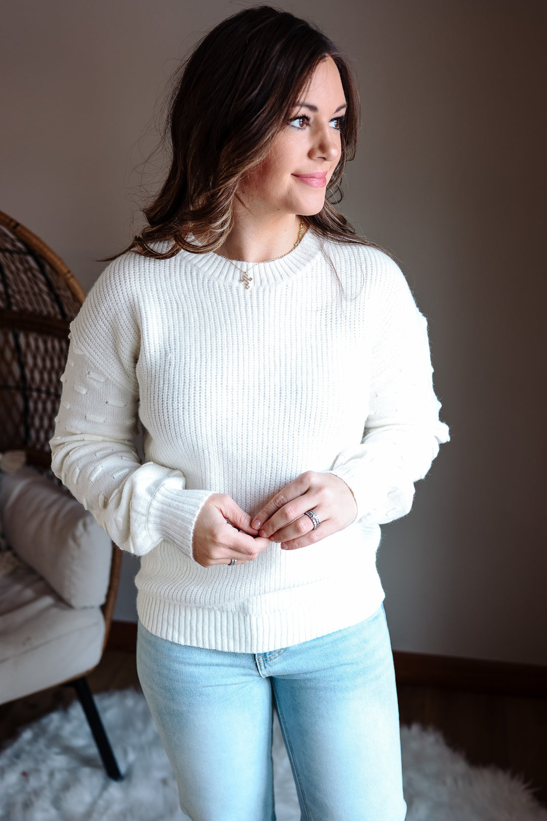 Margo Texture Sleeve Sweater