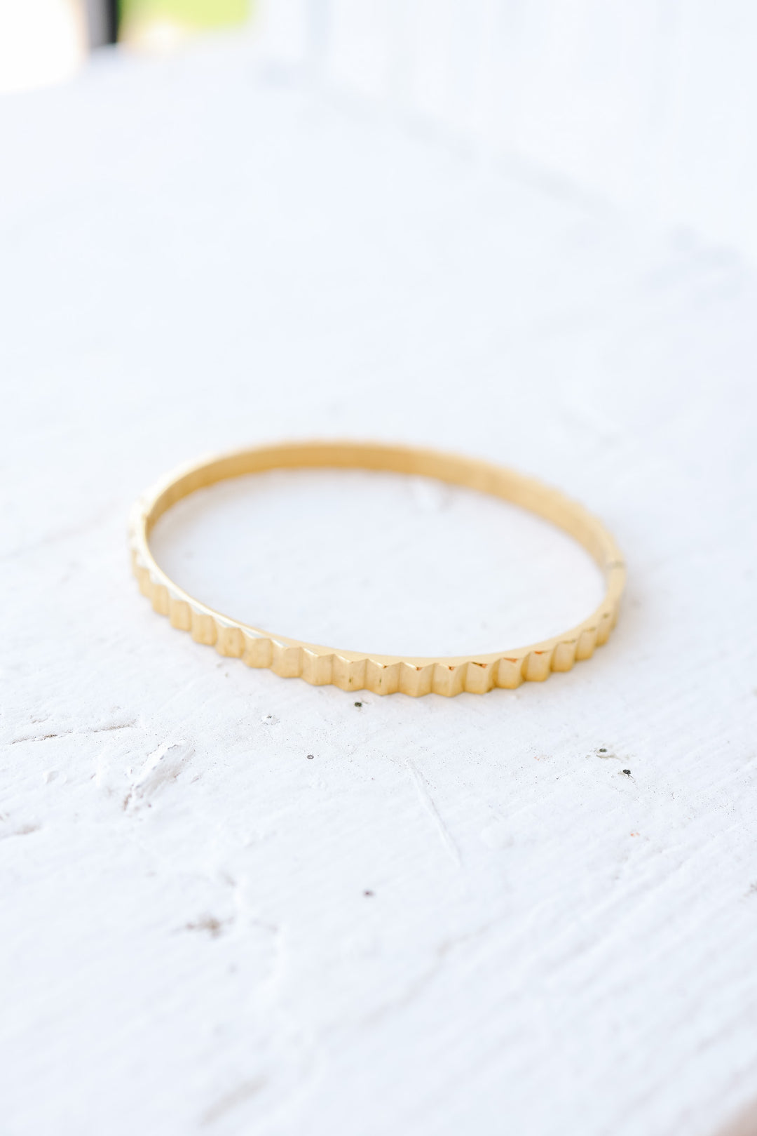 Ribbed Bangle Bracelet