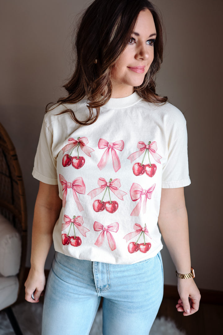 Cherry Picked Graphic Tee - Ivory