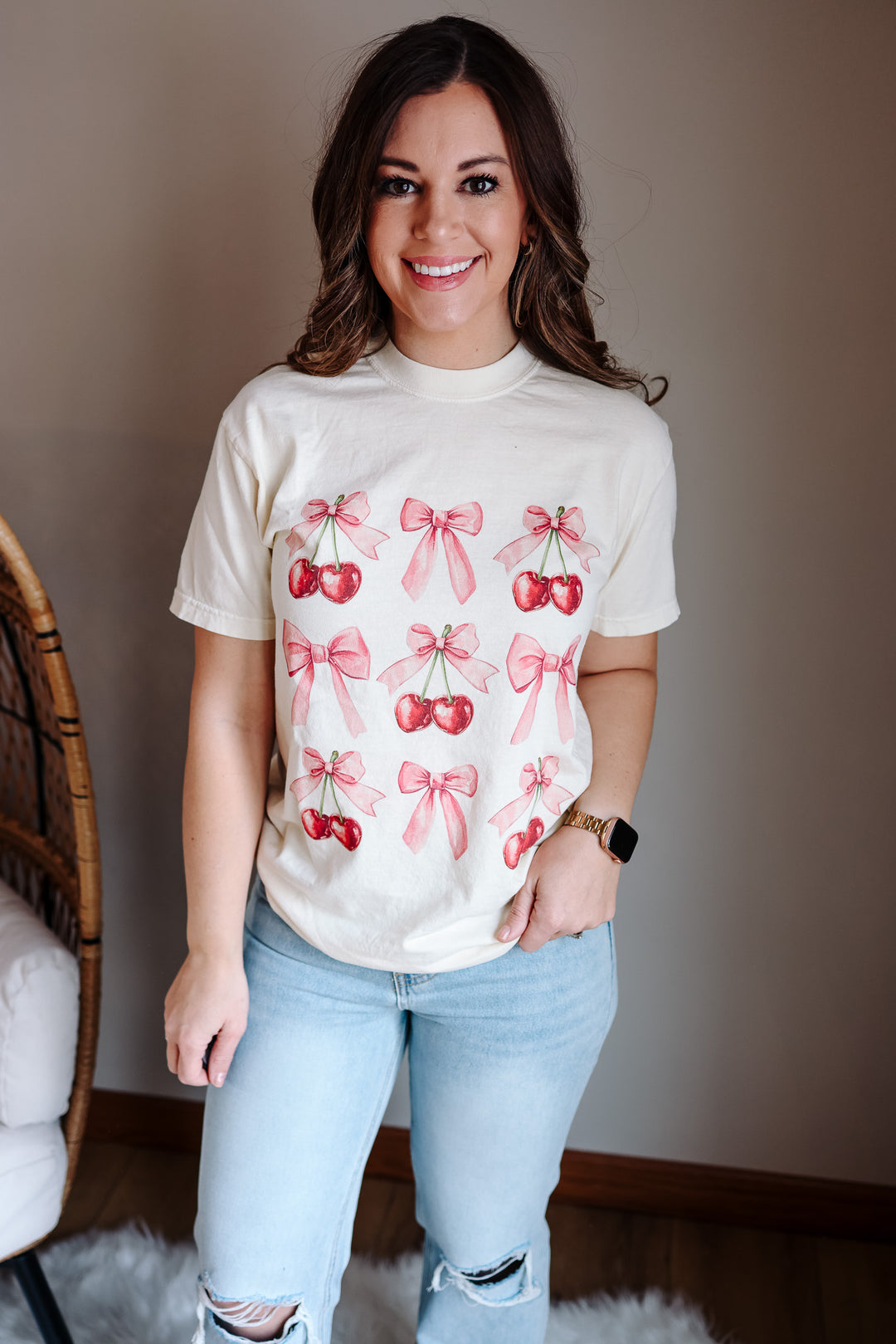 Cherry Picked Graphic Tee - Ivory