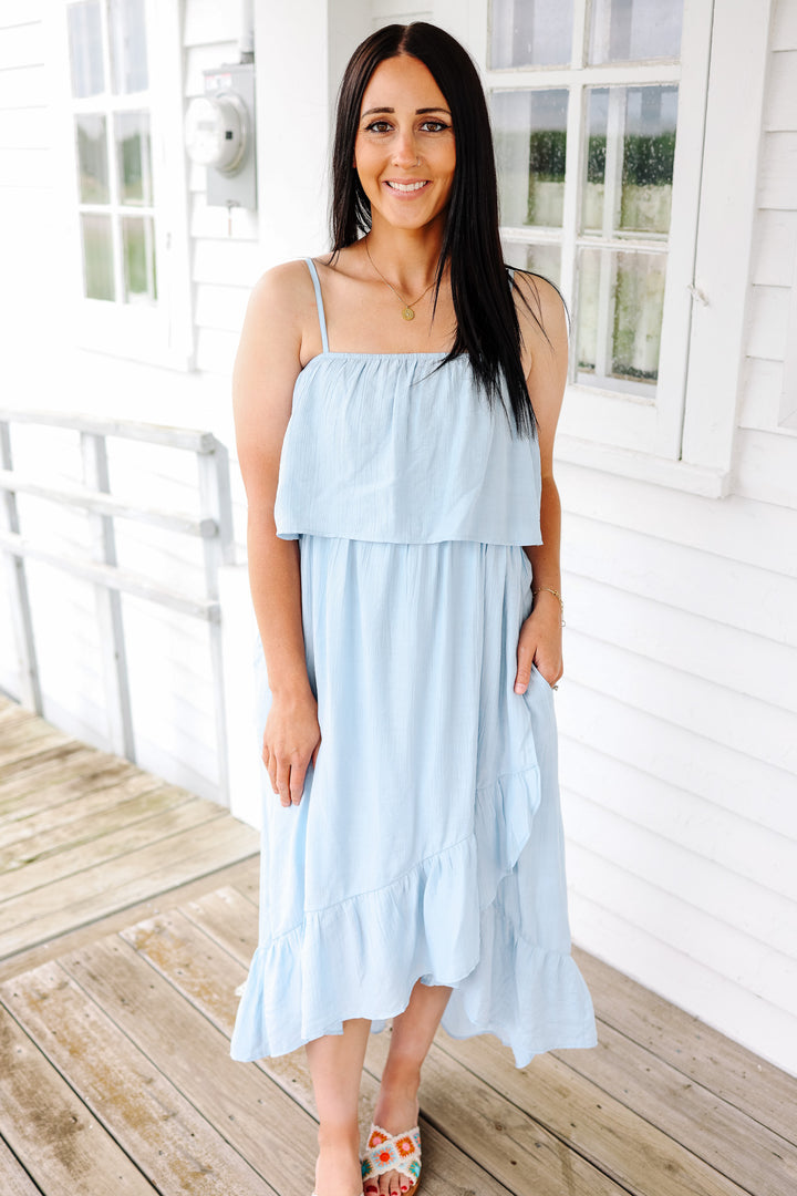 Maddie Hi-Low Dress - Sky