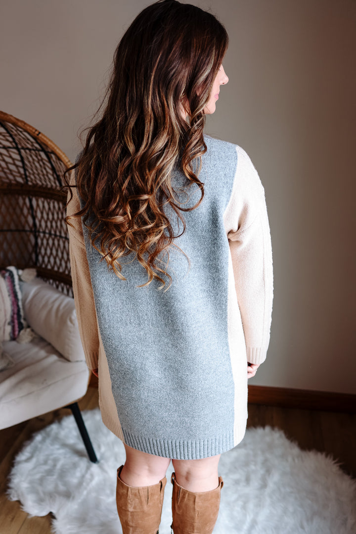 Kalie Cable Knit Sweater Dress