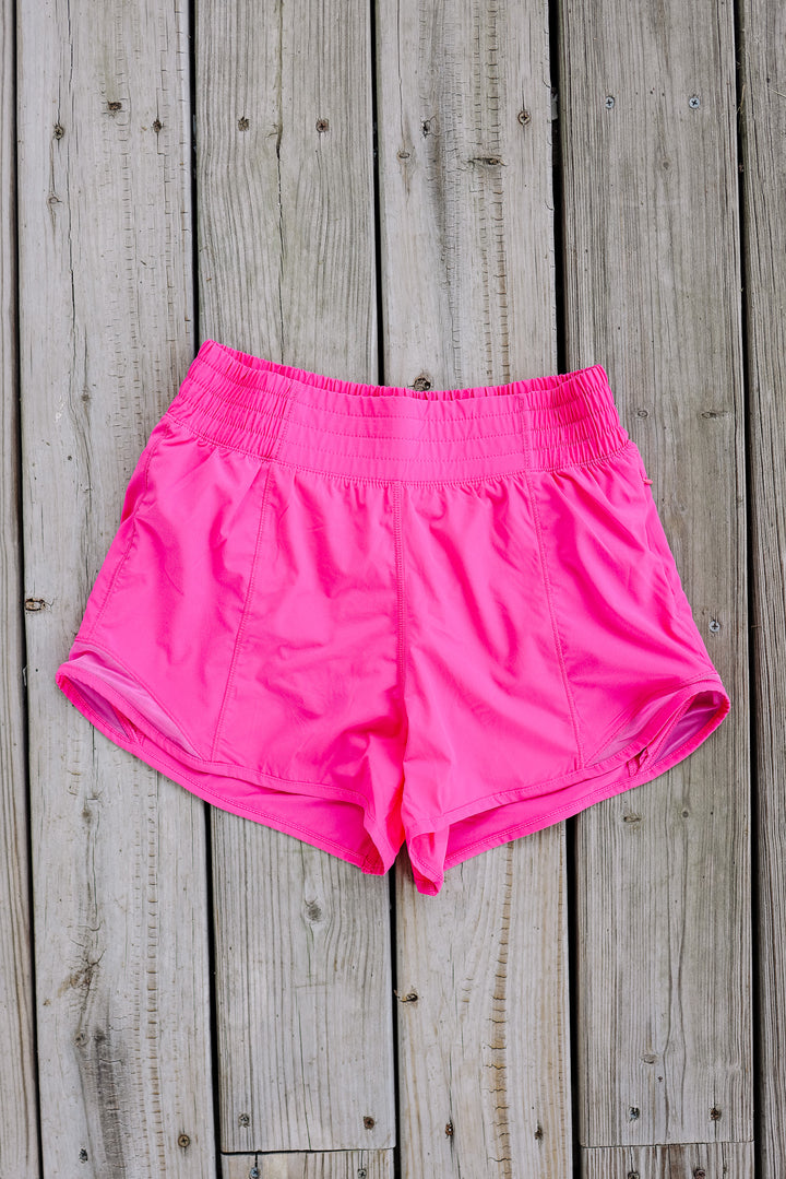 Stretch Woven Shorts - Sonic Pink