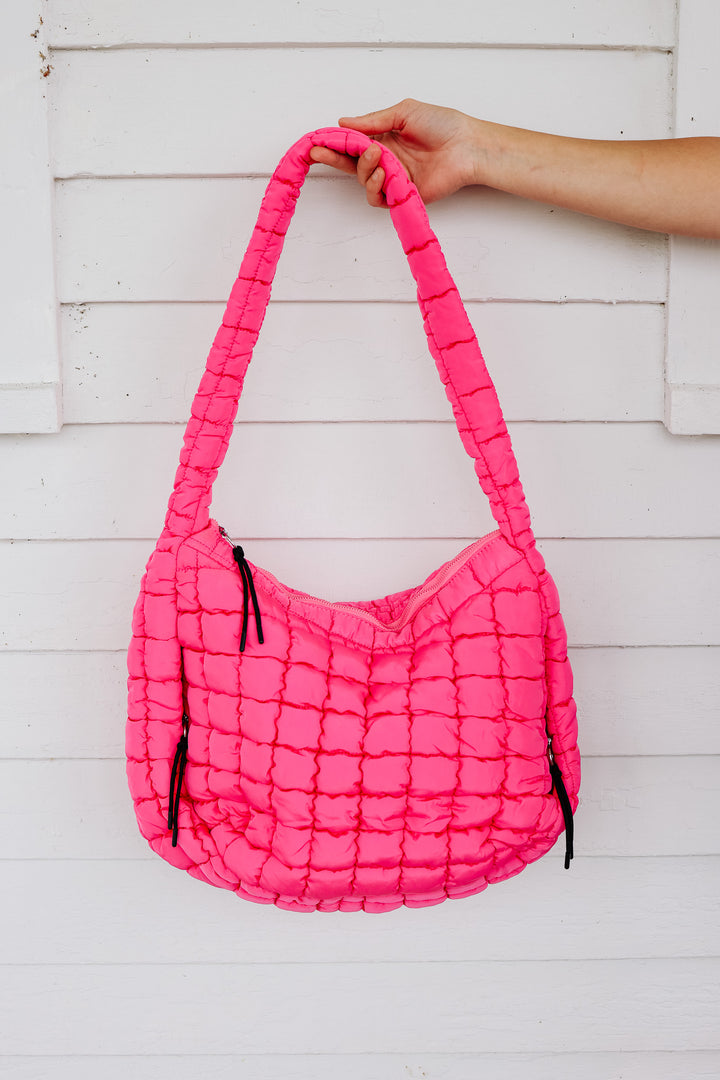 AO Quilted Everything Tote - Fuchsia