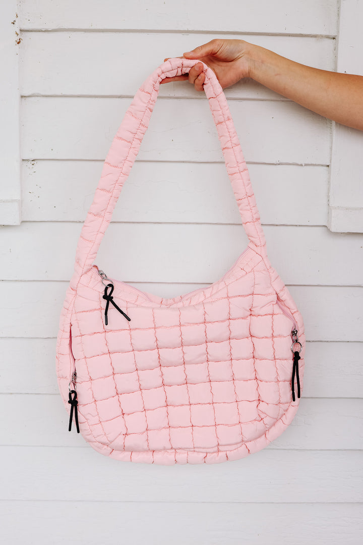 AO Quilted Everything Tote - Light Pink