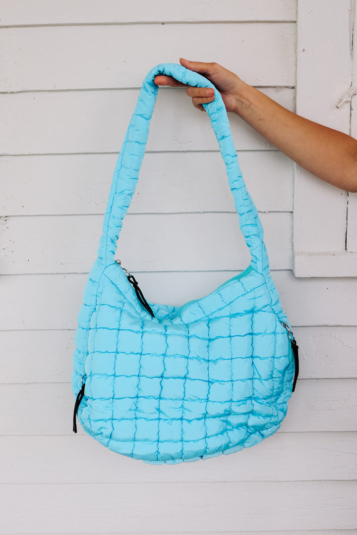 AO Quilted Everything Tote - Sky Blue