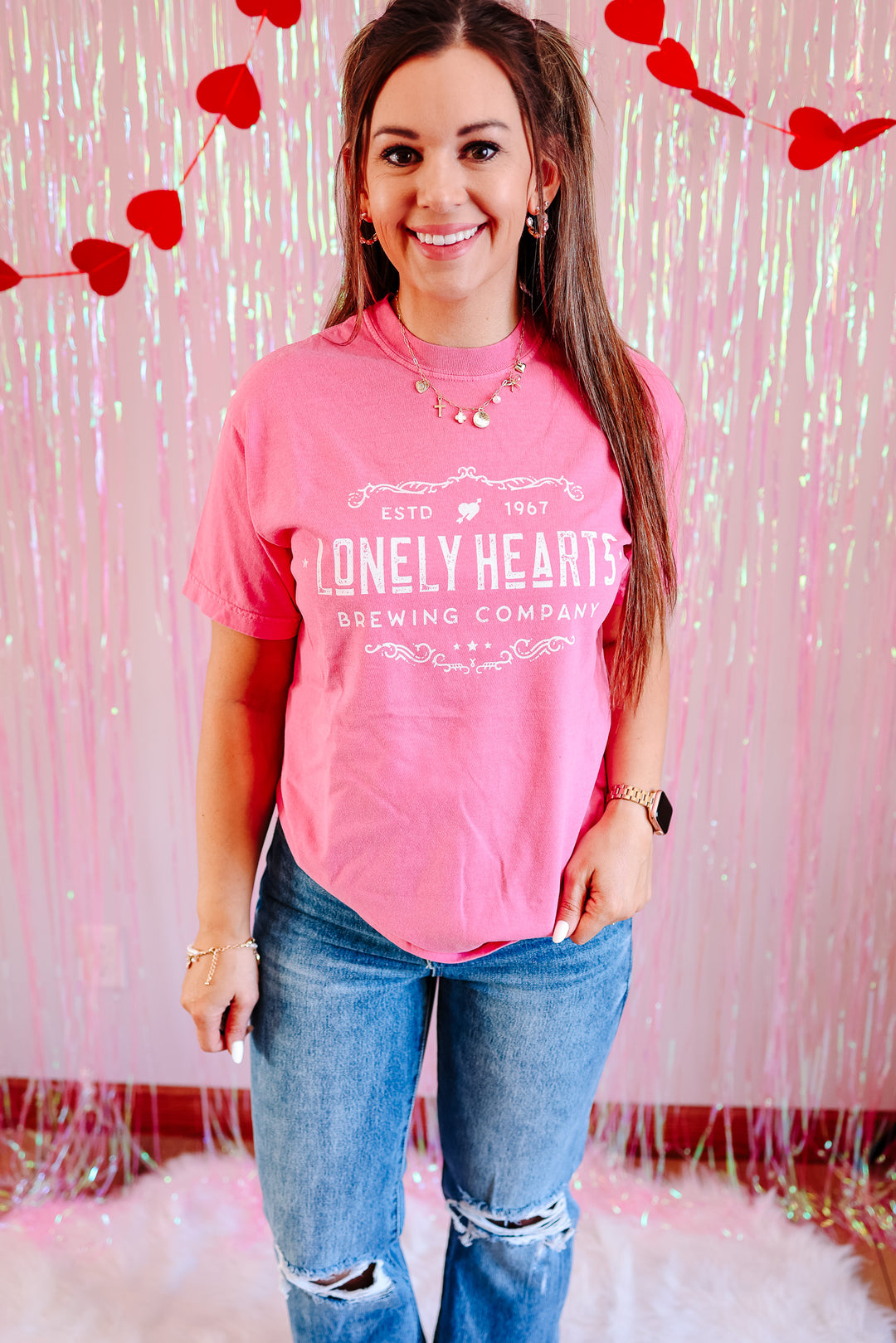 Lonely Hearts Graphic Tee - Crunchberry