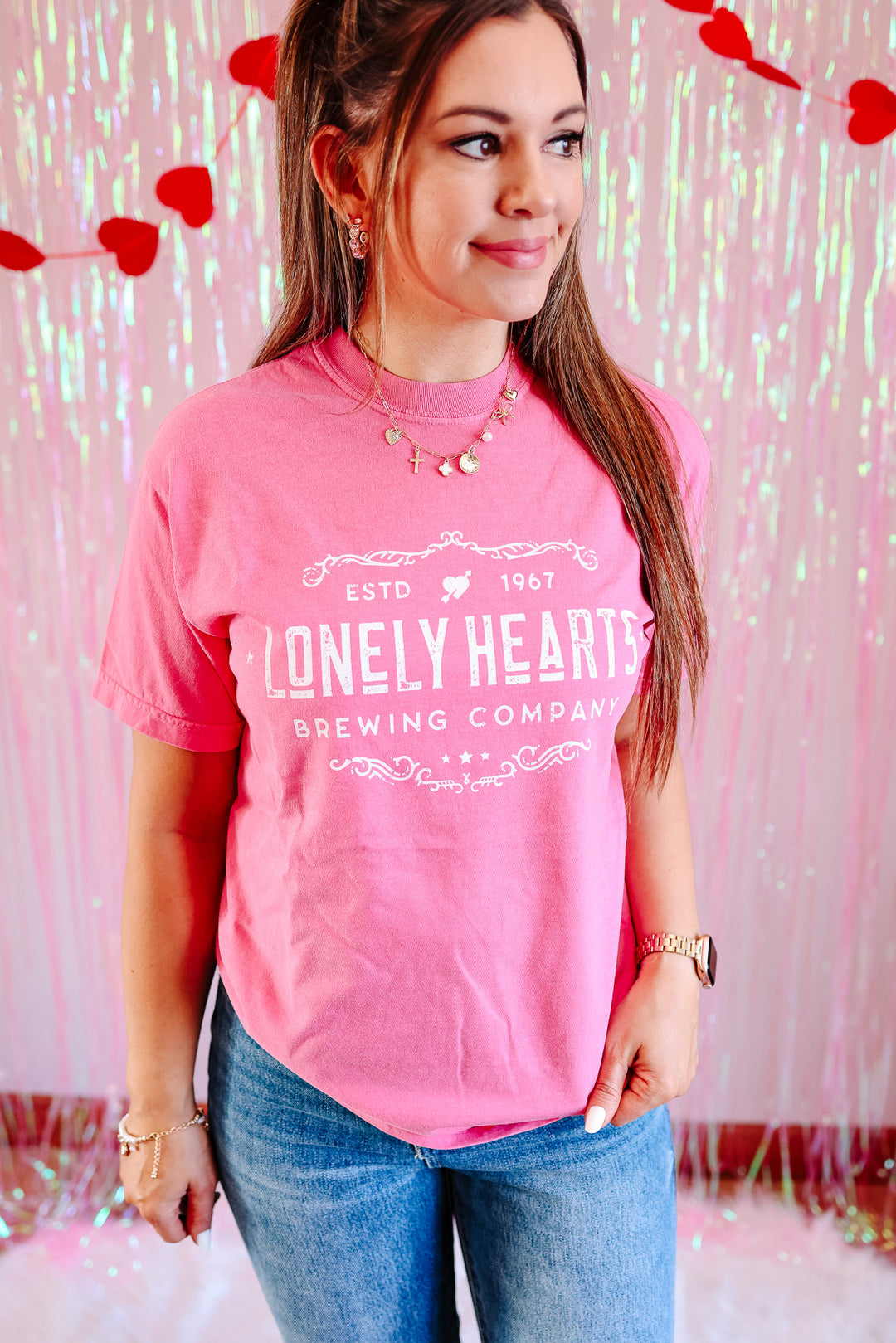 Lonely Hearts Graphic Tee - Crunchberry