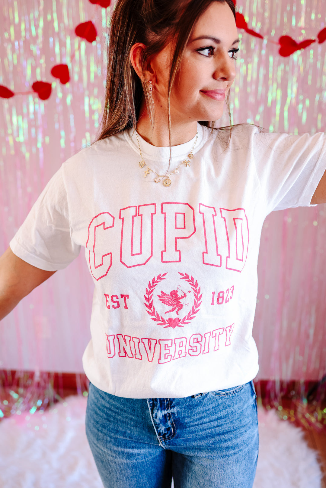 Cupid "U" Love 101 Graphic Tee - White