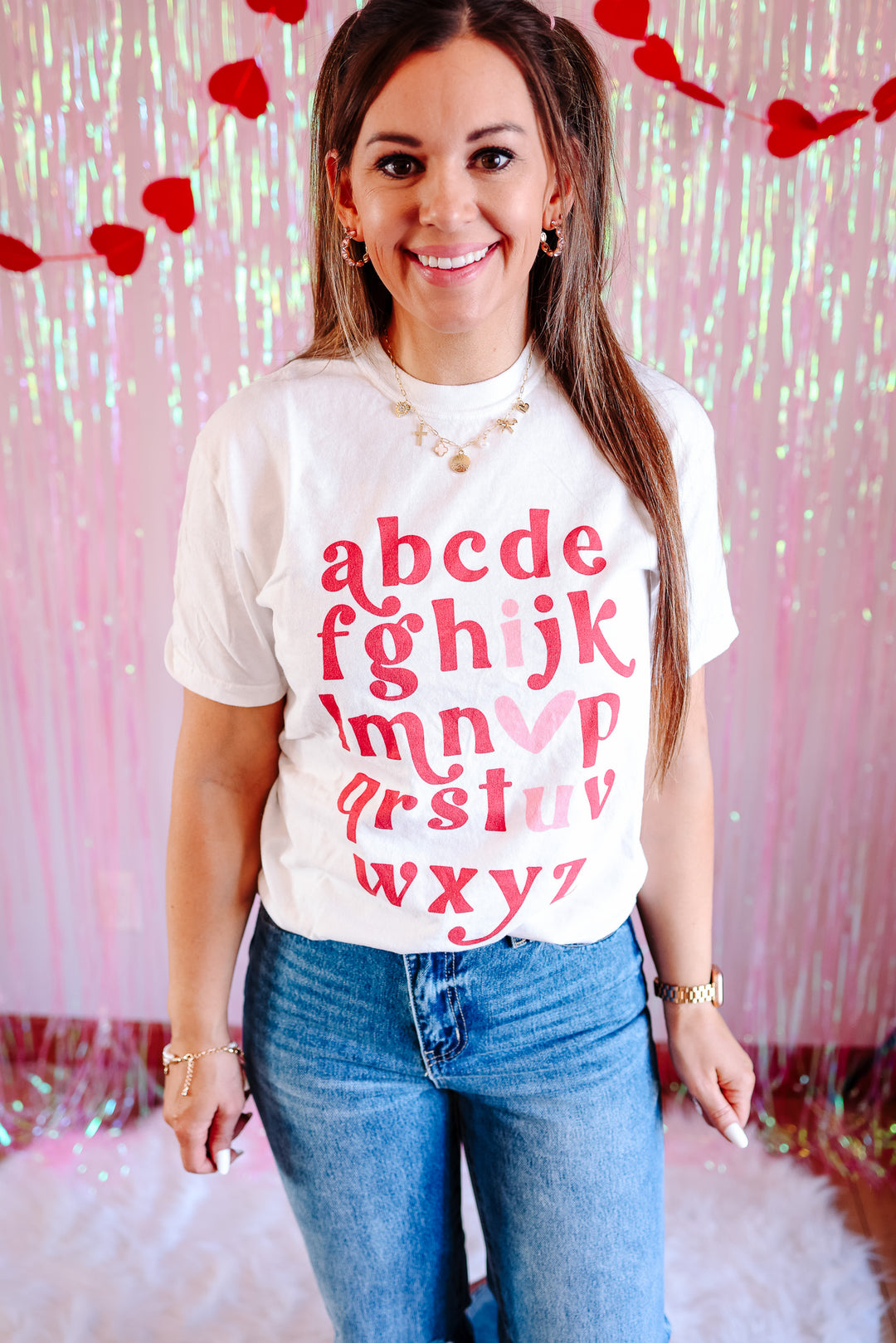 ABCD 'I ♥ You' Graphic Tee - White