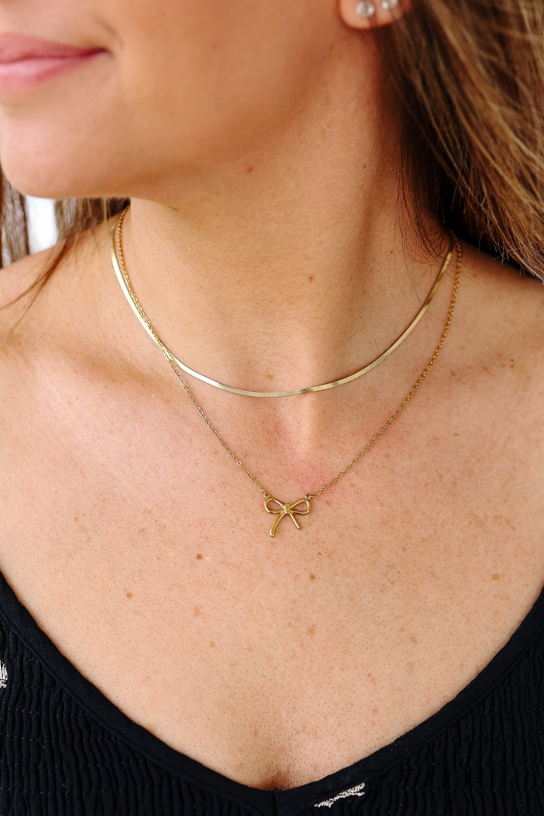 Dainty Bow Pendant Necklace