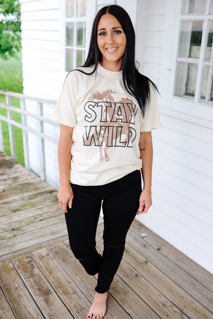 Stay Wild Graphic Tee - Ivory