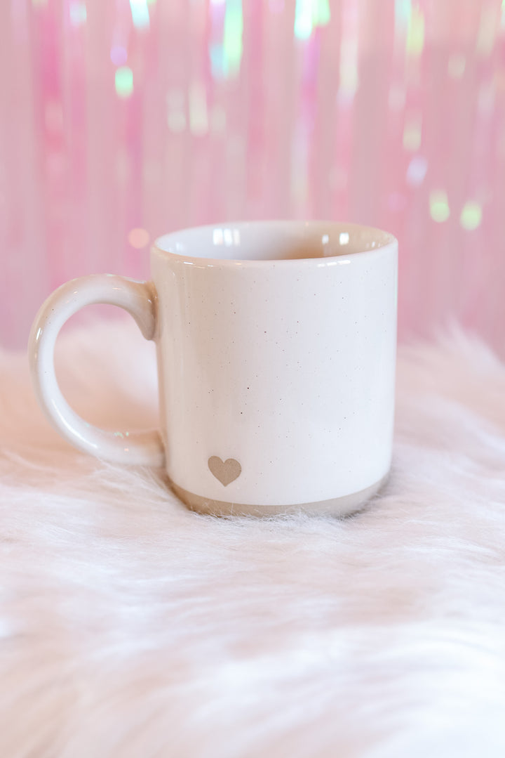 Heart Stoneware Coffee Mug