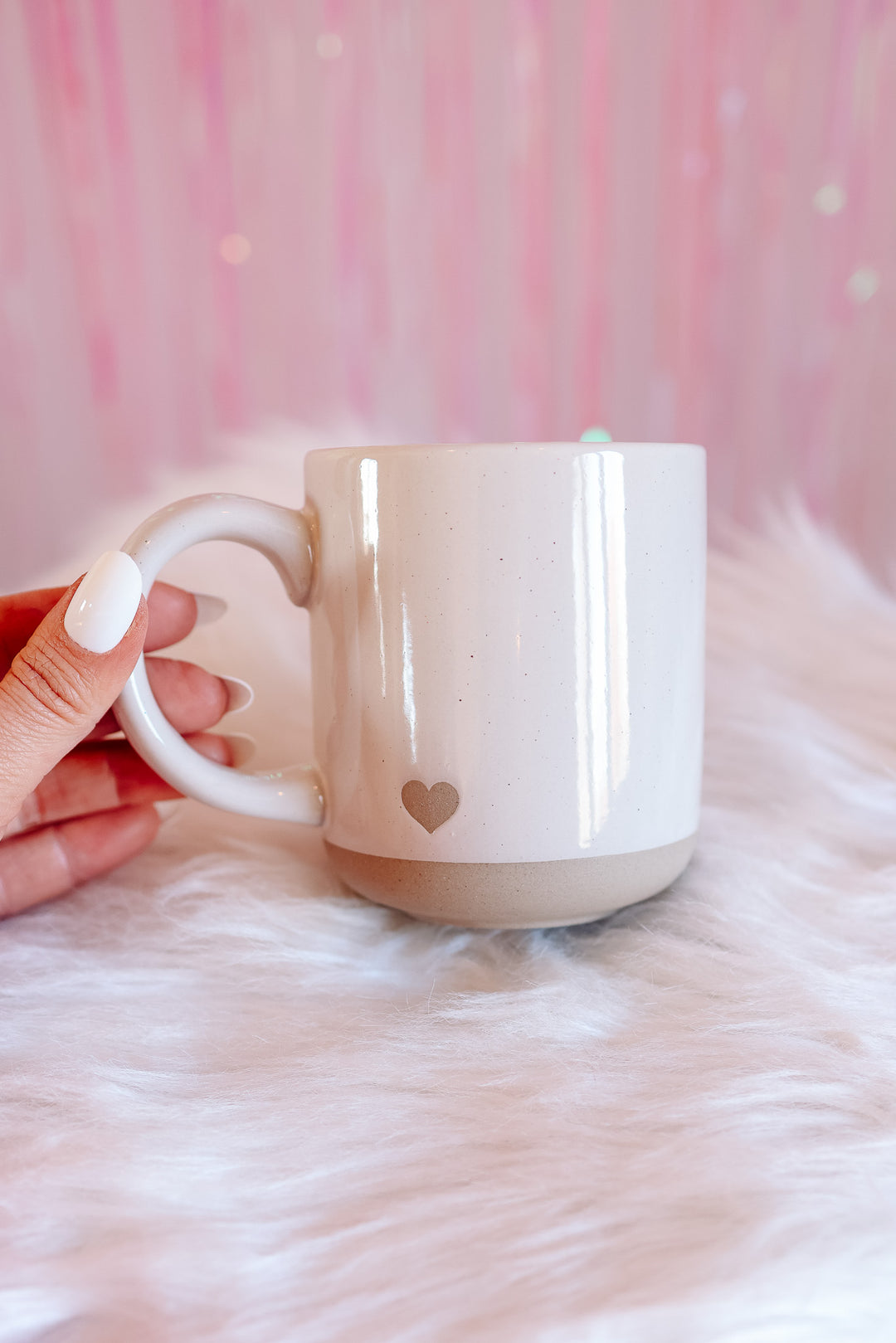 Heart Stoneware Coffee Mug