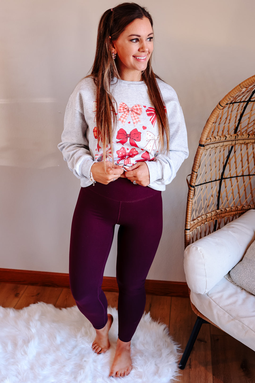 Lilah Butter Soft Basic Leggings - Cassis