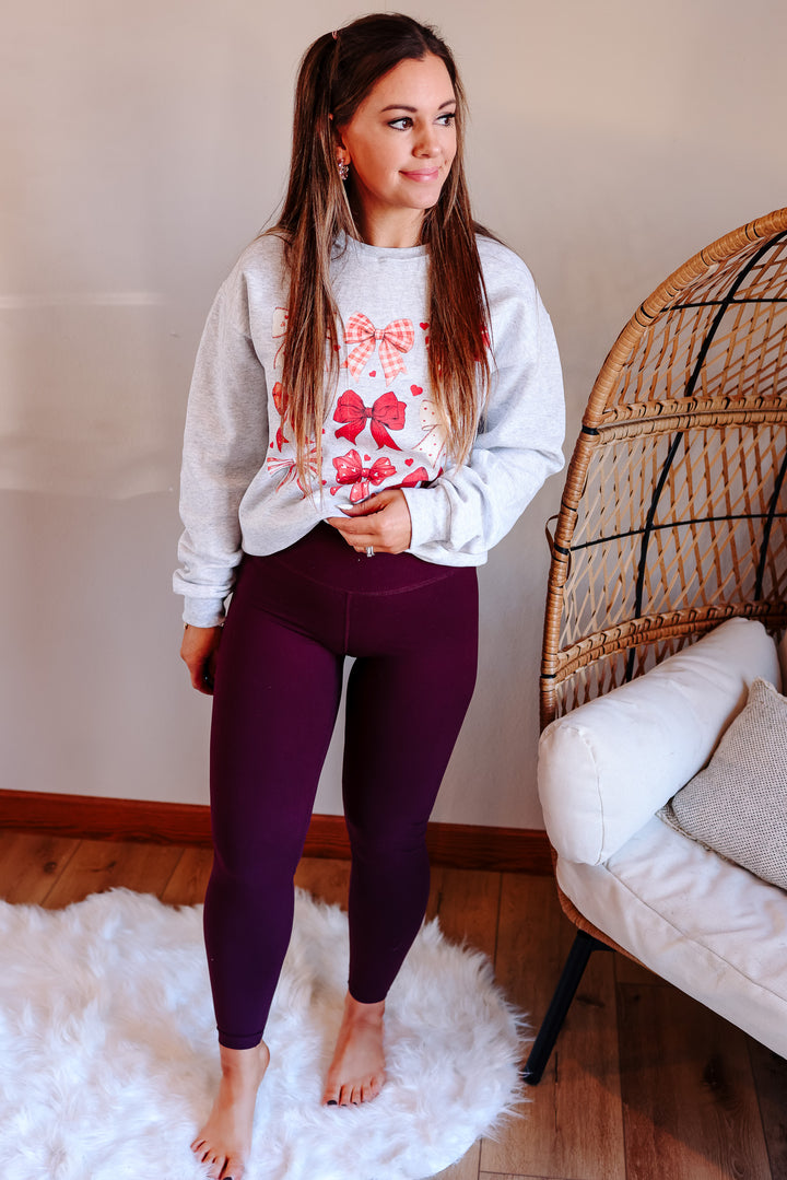 Lilah Butter Soft Basic Leggings - Cassis