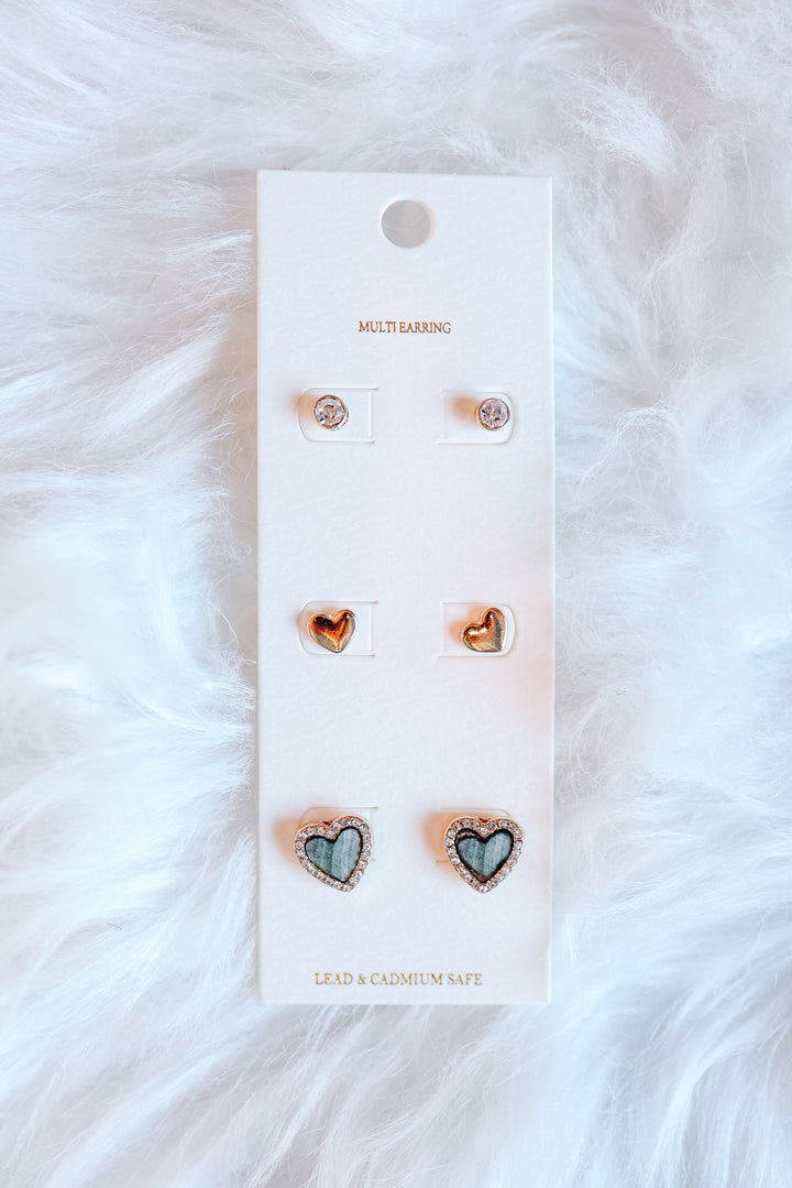 True Love Stud Earrings Set