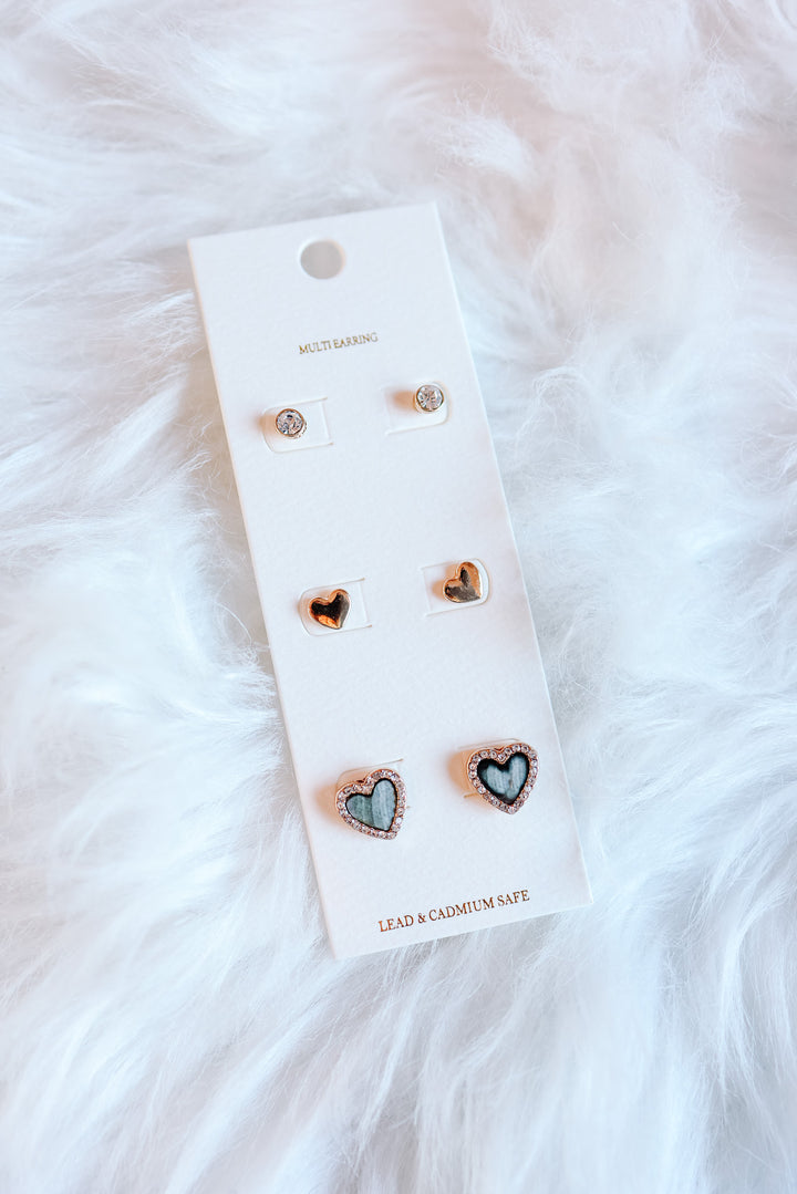 True Love Stud Earrings Set